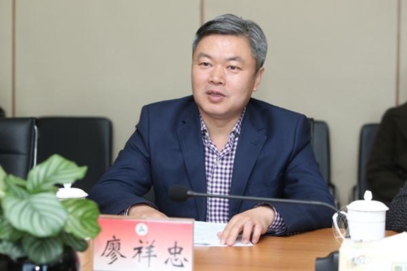 座谈会上，廖祥忠对国家教育行政学院拟在中国传媒大学建立现场教学基地表示感谢。他表示，学校非常重视此项工作，将充分发挥特色优势、整合学校各类优质资源为教学基地的建设提供保障。廖祥忠就学校的办学环境、教学理念、师资团队、专业培训等方面进行了介绍，并表示学校正努力为服务社会、服务国家战略提供全方位的文化和智力支撑。