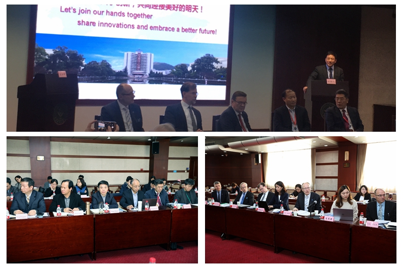 本次会议分为两个部分，上午为校长圆桌会议，下午为大会主题研讨。会上，芬兰应用技术大学校长联盟主席达比奥·瓦莫拉等六位芬兰方面专家和江南大学副校长顾正彪等五位中方学者，围绕应用技术大学科研与创新发展主题做了十一个专题演讲。演讲人还与参会人员进行了长时间的互动交流，氛围热烈。正在学院参加培训的第56期高校领导进修班学员以及来自河北省的部分地方高校领导参加了会议。