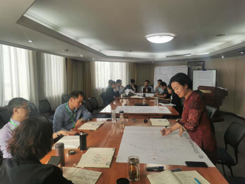 “党的建设”组在高艳青老师指导下，围绕岗位聚焦主题，运用团队列名法梳理列举了18项问题，而后通过表决聚焦两个问题深入讨论。在剖析原因、寻找对策等充分讨论后，孙炜、甘小军介绍了小组讨论成果。