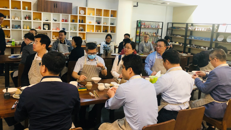 安徽团在合肥工业大学体验陶艺实践教学。 安徽团在合肥工业大学体验陶艺实践教学。